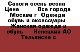 Сапоги осень-весна › Цена ­ 900 - Все города, Москва г. Одежда, обувь и аксессуары » Женская одежда и обувь   . Ненецкий АО,Тельвиска с.